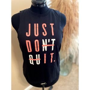 Nike Black Just Do(n't) (Qu)it Sleeveless Tank Size M
